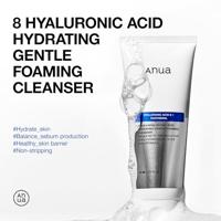 Anua 8 Hyaluronic Acid Hydrating Gentle Foaming Cleanser 150 ml Make-up verwijderaar en reiniger - thumbnail