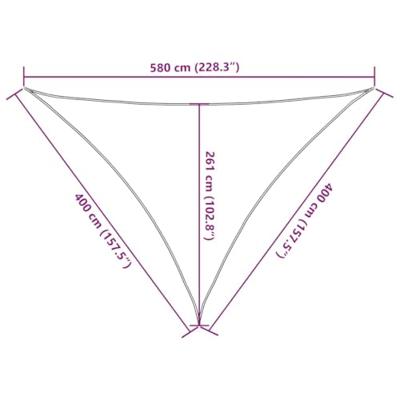 Zonnezeil 160 g/m driehoekig 4x4x5,8 m HDPE zandkleurig Zonnezeil 160 g/m driehoekig 4x4x5,8 m HDPE zandkleurig