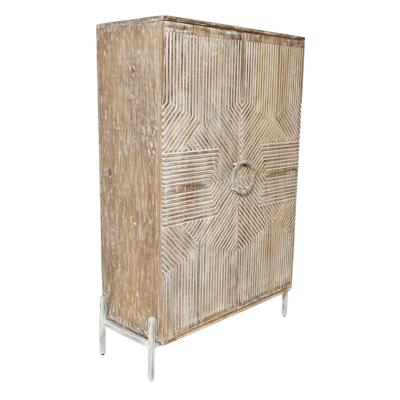 Kast Home ESPRIT Wit Mangohout 85 x 38 x 134 cm