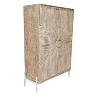 Kast Home ESPRIT Wit Mangohout 85 x 38 x 134 cm - thumbnail