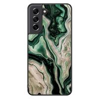 Samsung Galaxy S21 FE hoesje - Green waves - thumbnail