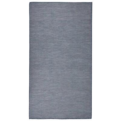 VidaXL Buitenkleed platgeweven 80x150 cm blauw VidaXL Buitenkleed platgeweven 80x150 cm blauw