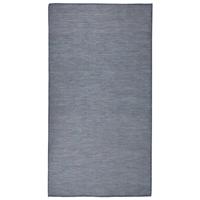 VidaXL Buitenkleed platgeweven 80x150 cm blauw - thumbnail