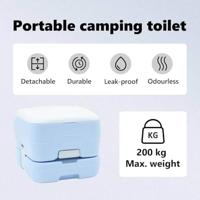VidaXL Camping toilet lichtblauw en wit 41,5 x 36,5 x 30 cm polyetheen - thumbnail
