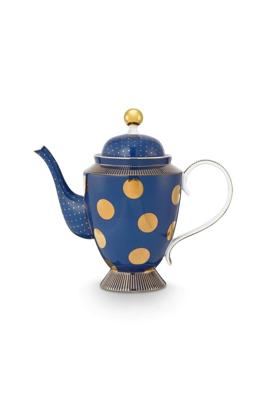 Pip Studio Theepot Dot Delight Navy/Goud 1.25l