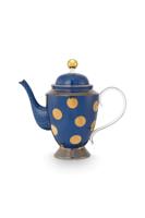 Pip Studio Theepot Dot Delight Navy/Goud 1.25l - thumbnail