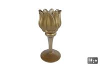 Theelichth Tulip mat goud glass - thumbnail