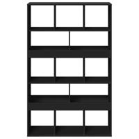 Boekenkast 100x33x156,5 cm bewerkt hout zwart - thumbnail