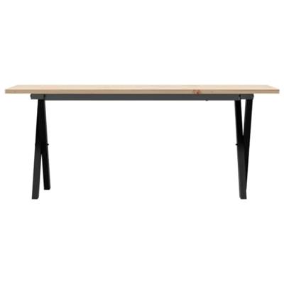 Salontafel X-frame 110x40x45 cm massief grenenhout en staal