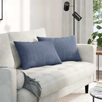 VidaXL Sofa kussens 2 stuks blauw 60 x 40 cm cordstof - thumbnail