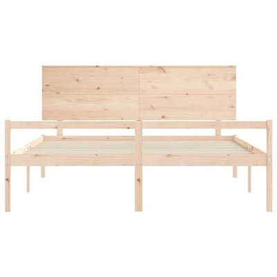 Seniorenbed met hoofdbord massief hout