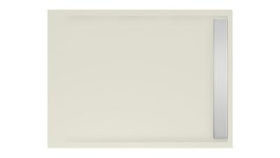 Douchevloer Xenz Easy Tray | 110x80 cm | Incl.Gootcover en Afvoersifon | Acryl | Rechthoek | Pergamon glans