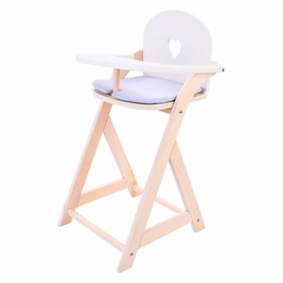 Longfield Poppenstoel grijs/wit