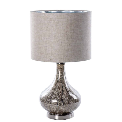 Lampenvoet glas - lampenvoet Marble - lampenvoet beige & zilver