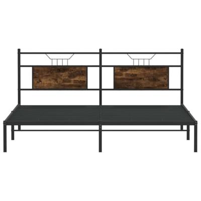 Bedframe zonder matras hout gerookt eikenkleurig 160x200 cm Bedframe zonder matras hout gerookt eikenkleurig 160x200 cm