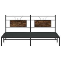 Bedframe zonder matras hout gerookt eikenkleurig 160x200 cm - thumbnail