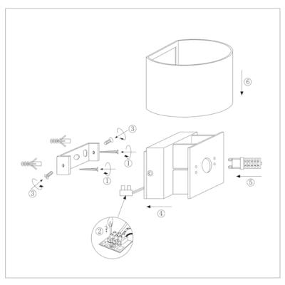 Steinhauer Ronde zwarte wandspotMuro up en down - 3364ZW