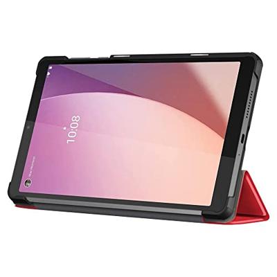 Lunso - Lenovo Tab M8 Gen 4 (8 inch) - Tri-Fold Bookcase hoes - Rood