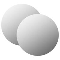 Wandspiegels 2 st rond 60 cm glas - thumbnail