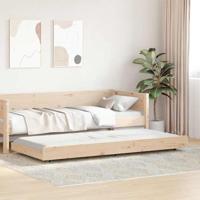 Bedframe Naturel 100 x 200 cm Massief grenenhout - thumbnail