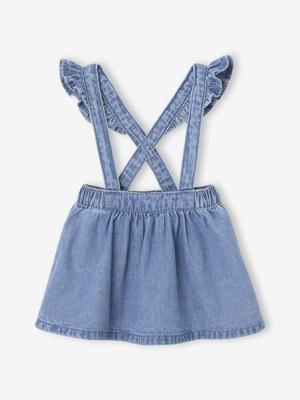 Denim rok met bretels stone Denim rok met bretels stone