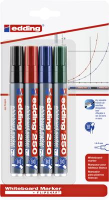 Whiteboardmarker edding 250 rond 1.5-3mm ass
