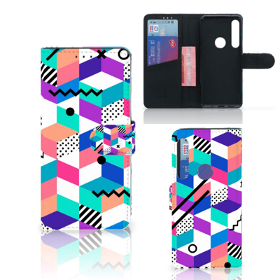 Motorola One Action | Book Case | Blokken Kleurrijk