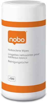 Whiteboard reinigingsdoekjes Nobo pot met 100 stuks