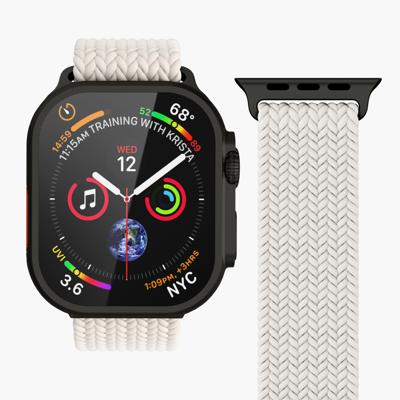 Vonmählen Woven Loop For Apple Watch 44 - 45 - 46 - 49mm One Size Black/Cream