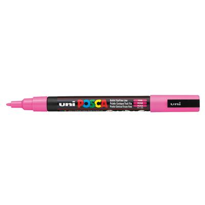 Uni-Posca Posca marker, afm pc-3m, lijndikte 0,9-1,3 mm, fijn, roze, 1 stuk