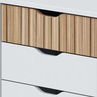 Nachtkastje Forés Wit Natuurlijk 40 X 33 X 50 cm - thumbnail