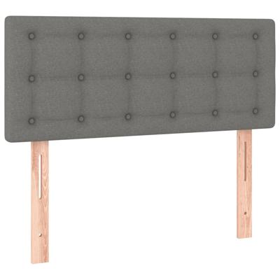 Boxspring met matras stof donkergrijs 120x200 cm - thumbnail