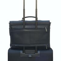 Plevier 15.6 inch leren laptoptas Navigator Morse zwart - thumbnail