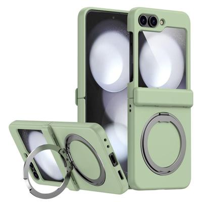 Lunso Samsung Galaxy Z Flip 7 backcover hoesje met MagSafe-ring - Lichtgroen