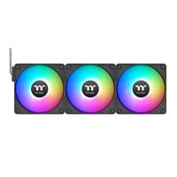 Thermaltake ct120 ex argb sync pc cooling fan (3-fan pack) case fans (zwart, 3 stuks, 120 x 120 x 25 mm, pwm) - thumbnail
