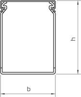 OBO Bettermann 6178437 Kabelgoot (l x b x h) 2000 x 50 x 100 mm 1 stuk(s) Steen-grijs - thumbnail