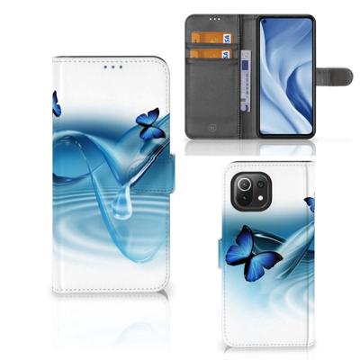 Xiaomi 11 Lite 5G NE | Mi 11 Lite | Telefoonhoesje | Met pasjeshouder | Vlinders