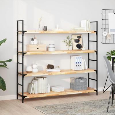 Wandschappen 3 st zwevend 140x30x4 cm onbehandeld acaciahout
