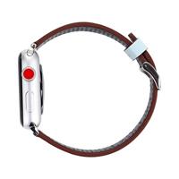 Dot Pattern Leren bandje - Licht blauw - Geschikt voor Apple Watch 44mm / 45mm / 46mm / 49mm - thumbnail