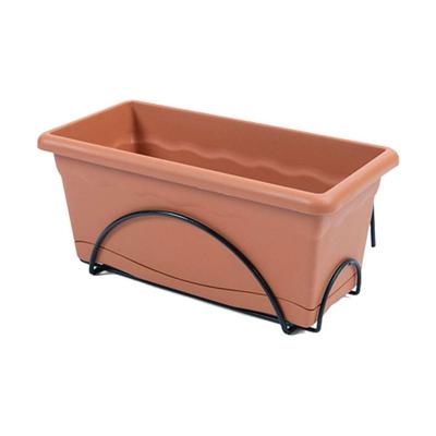 Plantenbak met schaal Plastiken Terra cotta Polypropyleen 60 x 24 cm Plantenbak met schaal Plastiken Terra cotta Polypropyleen 60 x 24 cm