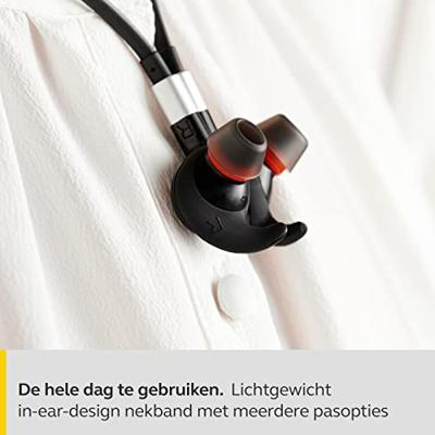 Jabra Evolve 75e MS Wireless Earbuds – Microsoft Certified Earphones With Long-Lasting Battery Life – Vibrating Neckband and Busylight – Black