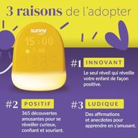 Kinderwekker - MORPHÉE - SUNNY - 365 audio-ontdekkingen - Nachtlampje - Educatieve dag/nachtwekker - Geel - thumbnail