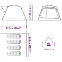 VidaXL Kampeertent 4-persoons snelontgrendeling grijs en oranje - thumbnail