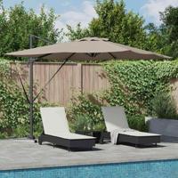 VidaXL Parasol taupe 286 x 284 x 270 cm aluminium en polyester - thumbnail