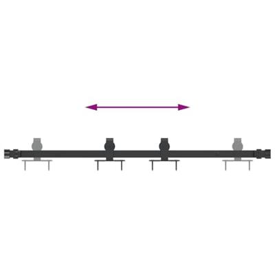VidaXL Ophangset voor schuifdeur 91 cm koolstofstaal