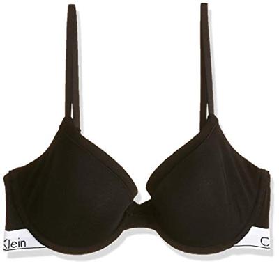 Calvin Klein BH - Modern T-shirt BH - Katoenen bh met beugel - Met vulling - 80A - Zwart