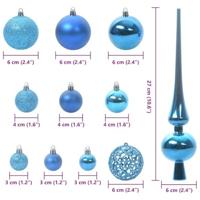 Kerstbal Set met 150 LED 61 pcs Blauw Kunststof - thumbnail