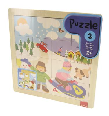 Goula puzzel winter hout 16 stukjes