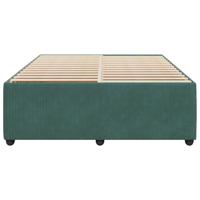Bedframe zonder matras 160x200 cm fluweel donkergroen - thumbnail
