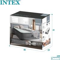 Intex 64902ND PremaireElevated Luchtbed (l x b x h) 191 x 99 x 46 cm Wit, Grijs - thumbnail